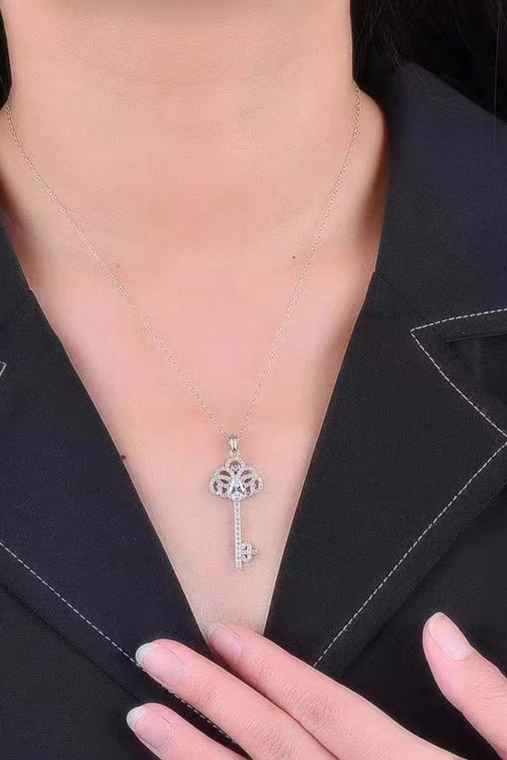 1 Carat Sparkala™ Key Pendant Necklace