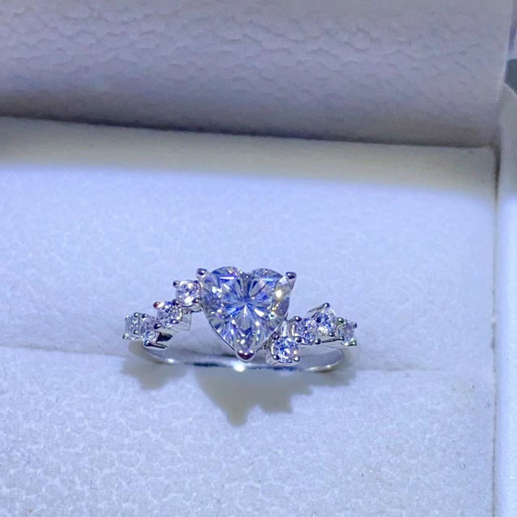 1 Carat Heart Shaped Sparkala™ Pure Sterling Silver Ring