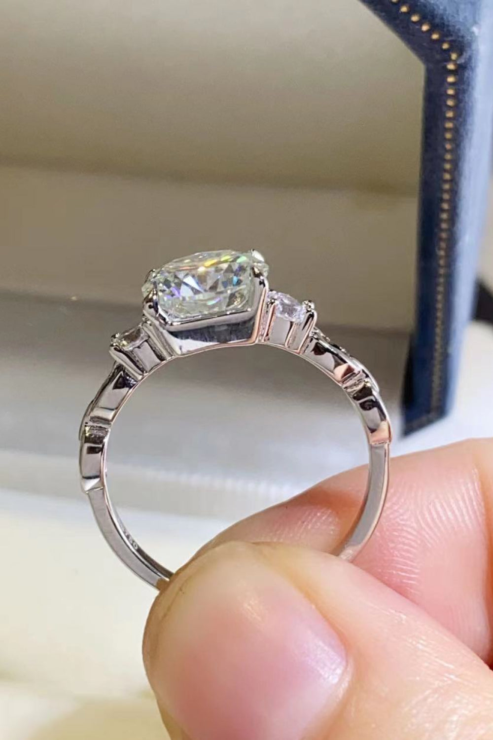2 Carat Brilliant Round Cut Sparkala™ Platinum Over Pure Sterling Silver Ring
