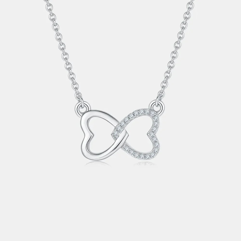 Sparkala™ 925 Sterling Silver Heart Bow Necklace