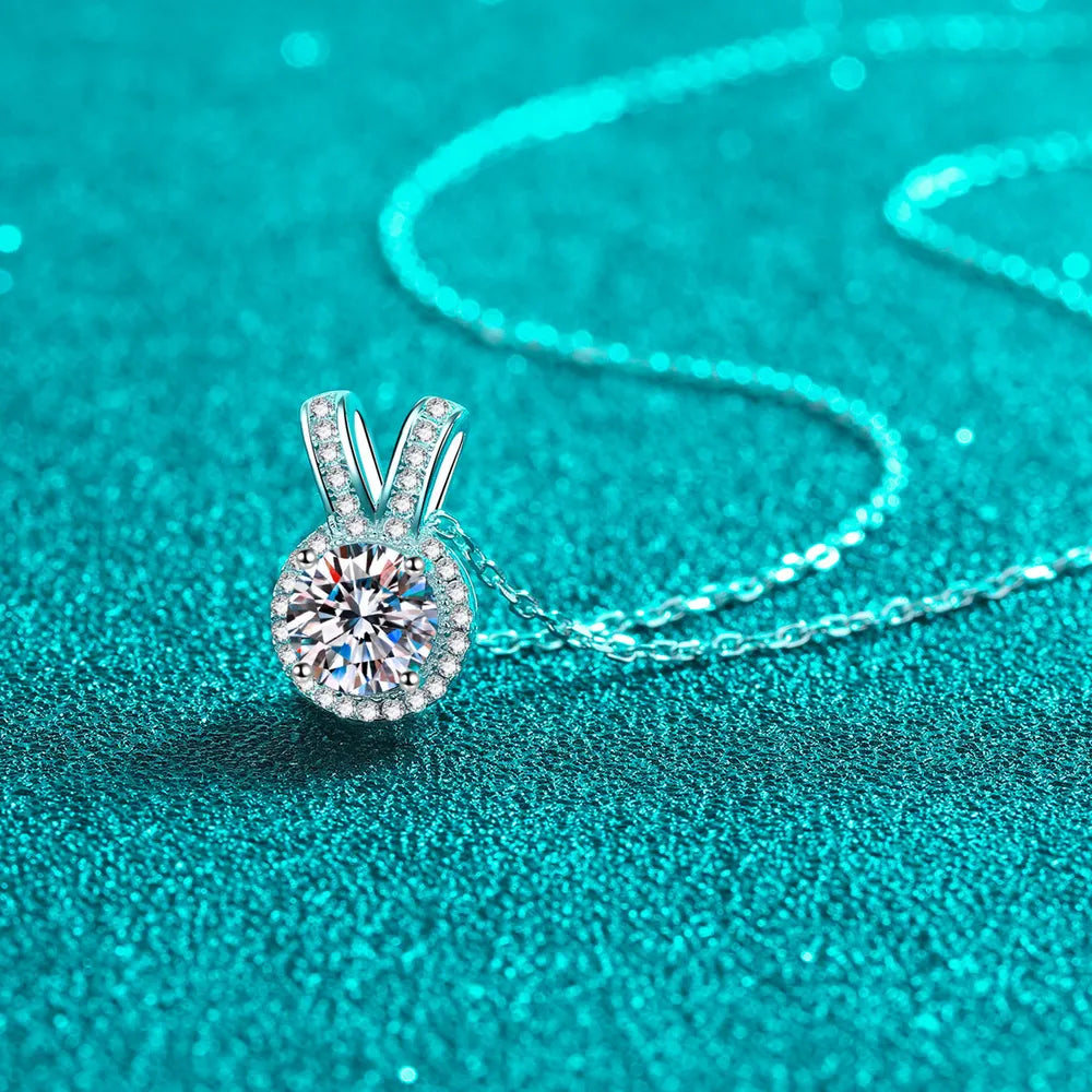 1 Carat Sparkala™ Rabbit Ears Shape Pendant Necklace