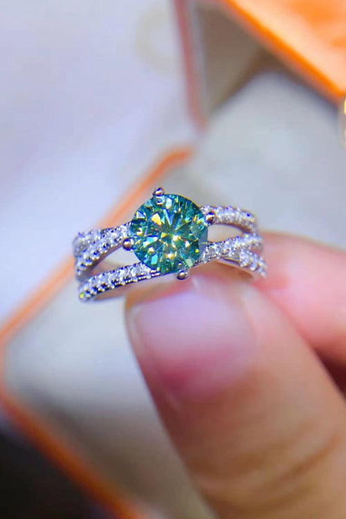 1 Carat Sparkala™ Contrast Platinum Over Pure Sterling Silver Ring
