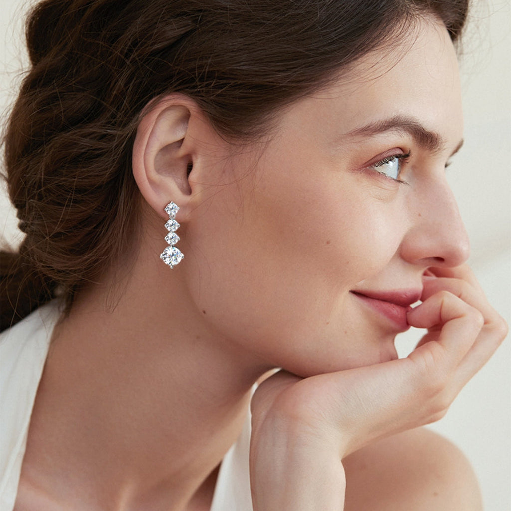 4 Carat Sparkala™ Pure Sterling Silver Earrings