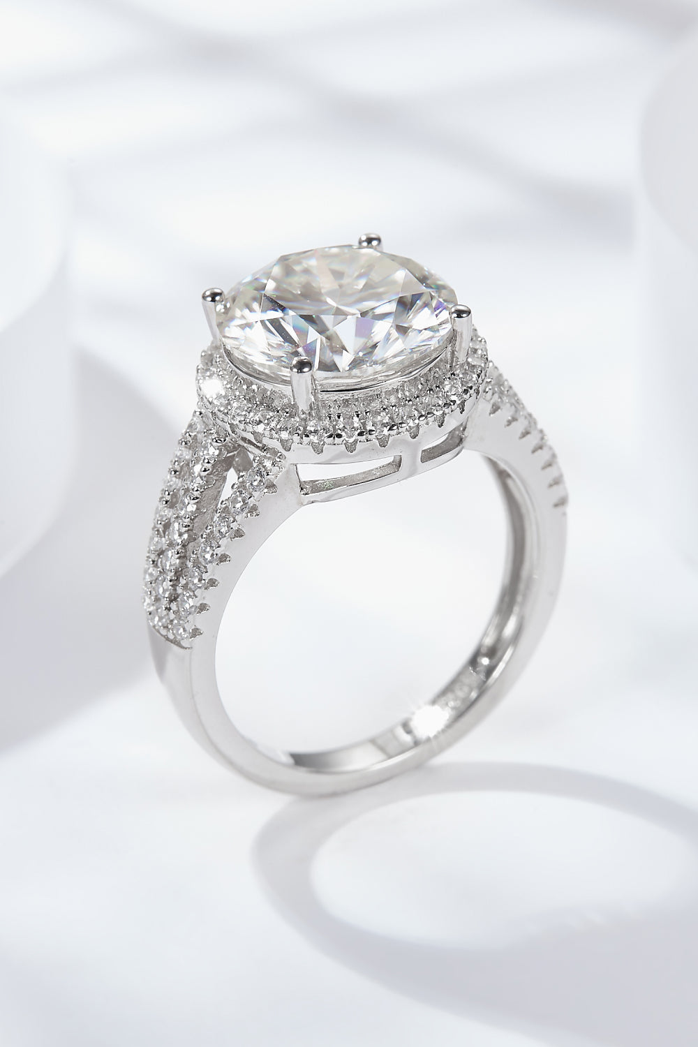 5 Carat Brilliant Round Cut Sparkala™ Split Shank Ring (Platinum Over Pure Sterling Silver)