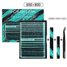 Individual Clusters Of Natural Black False Eyelashes Non-Adhesive Eyelashes Large Capacity Eyelashes