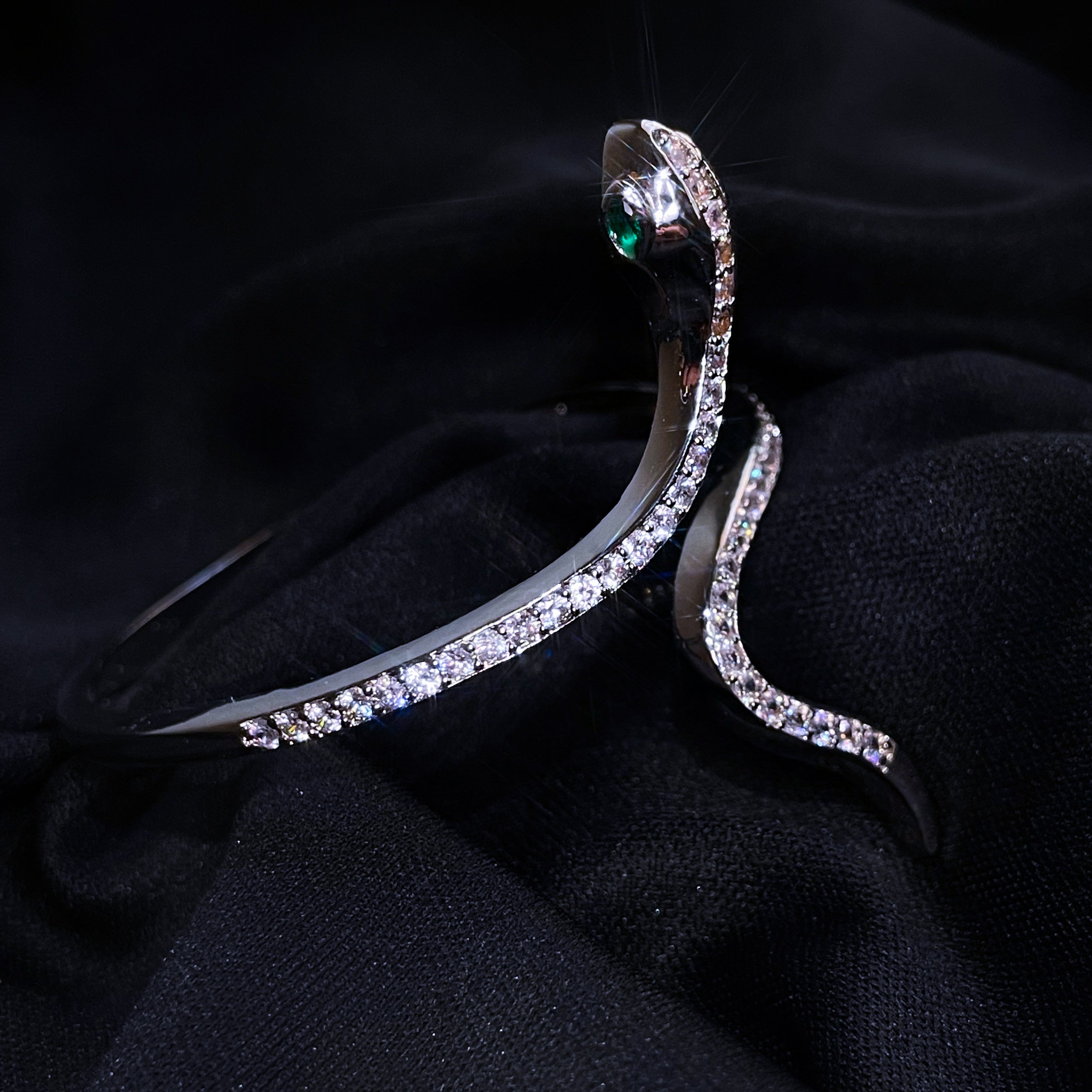 Crystal Snake Bangle Bracelet