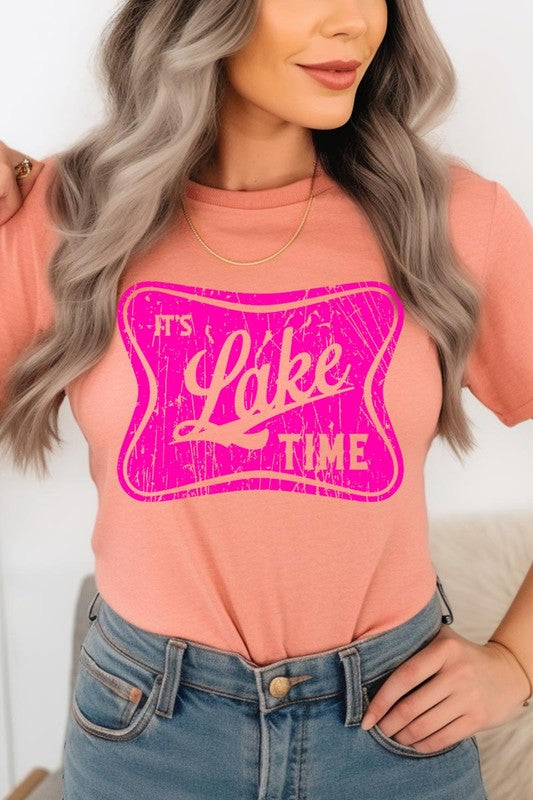 It's Lake Time Graphic T Shirts