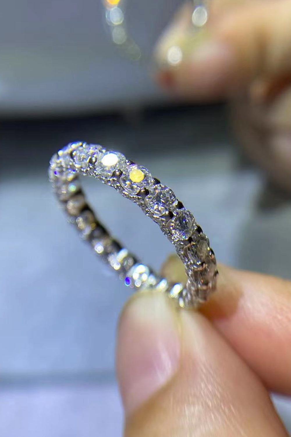 You've Got It 1.5 Carat Sparkala™ Eternity Ring (Platinum Over Pure Sterling Silver)