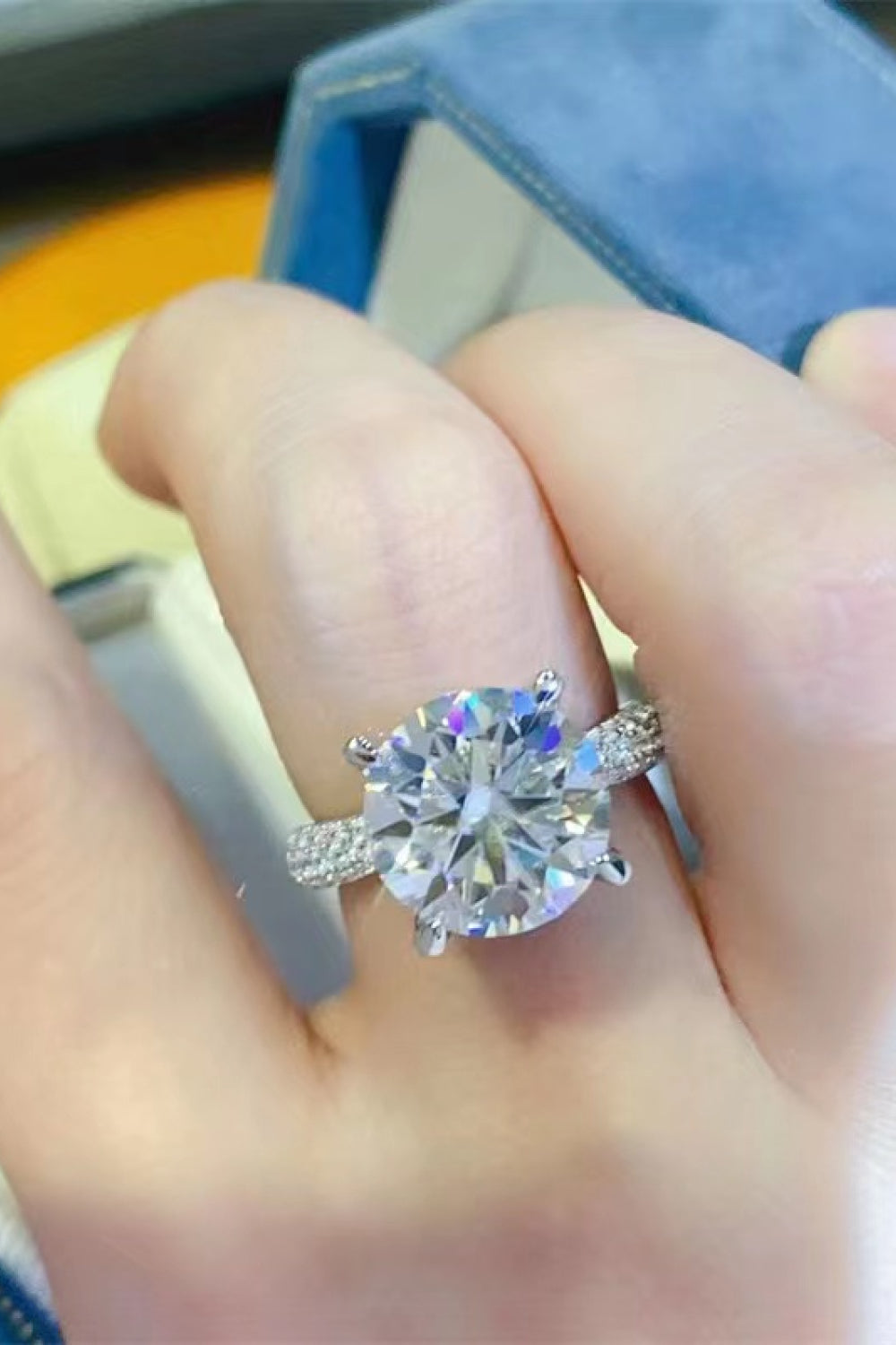 5 Carat Brilliant Round Cut Sparkala™ Platinum Over Pure Sterling Silver Ring