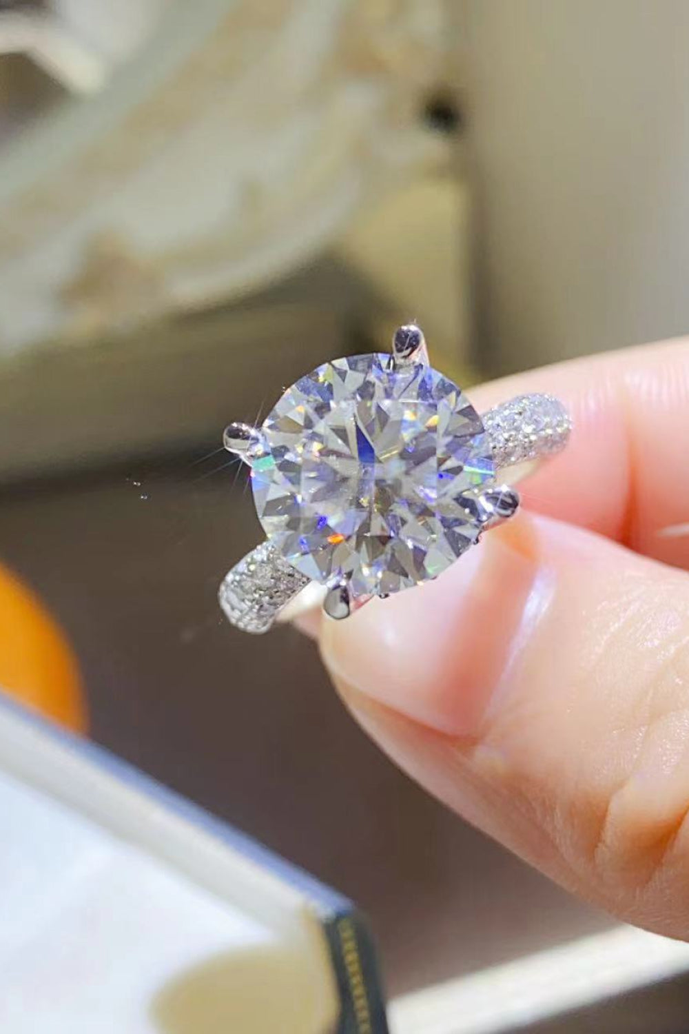 5 Carat Brilliant Round Cut Sparkala™ Platinum Over Pure Sterling Silver Ring