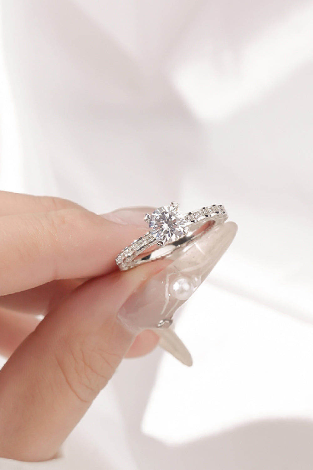 1 Carat Brilliant Round Cut Sparkala™ Platinum Over Pure Sterling Silver Eternity Ring