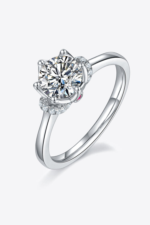 1 Carat Brilliant Round Cut Sparkala™ Platinum Over Pure Sterling Silver Ring