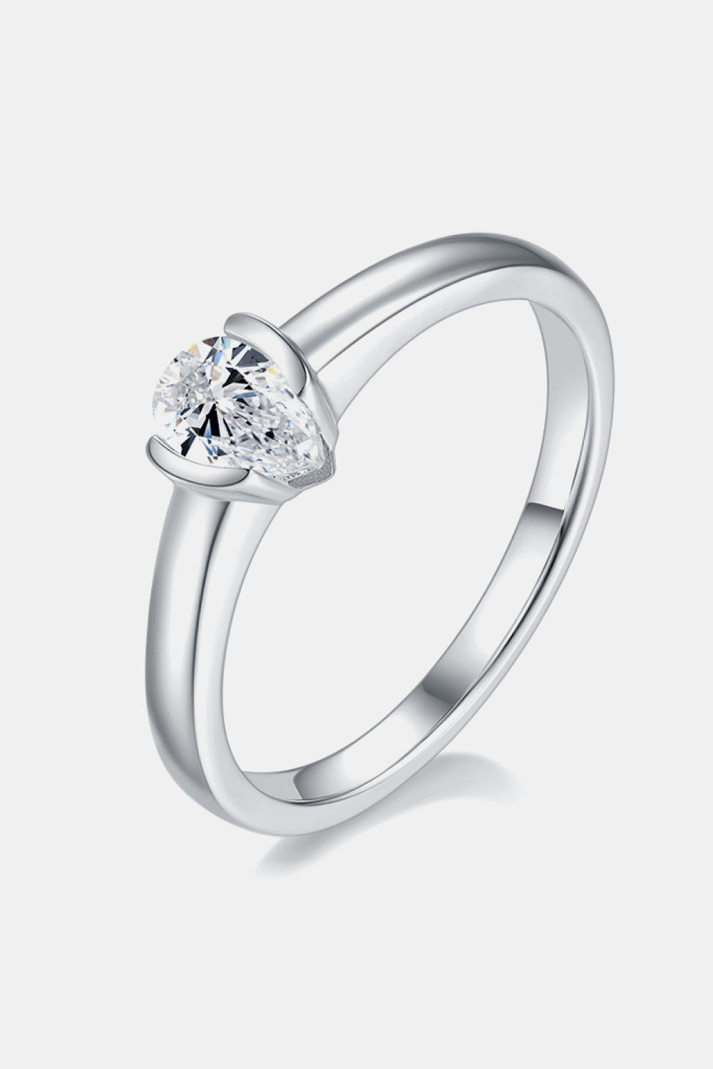 Brilliant Round Cut Sparkala™ Platinum Over Pure Sterling Silver Solitaire Ring