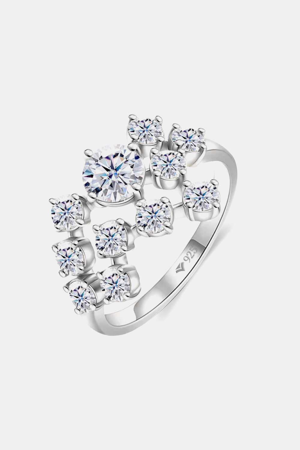 1.2 Carat Sparkala™ Platinum Over Pure Sterling Silver Ring
