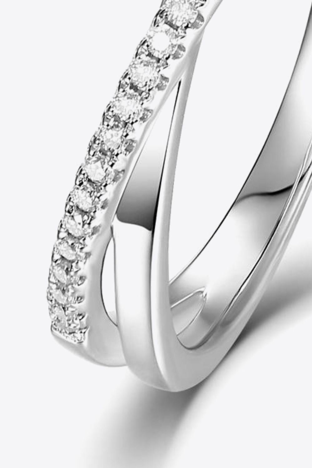 Adored Sparkala™ Crisscross Ring (Platinum Over Pure Sterling Silver)