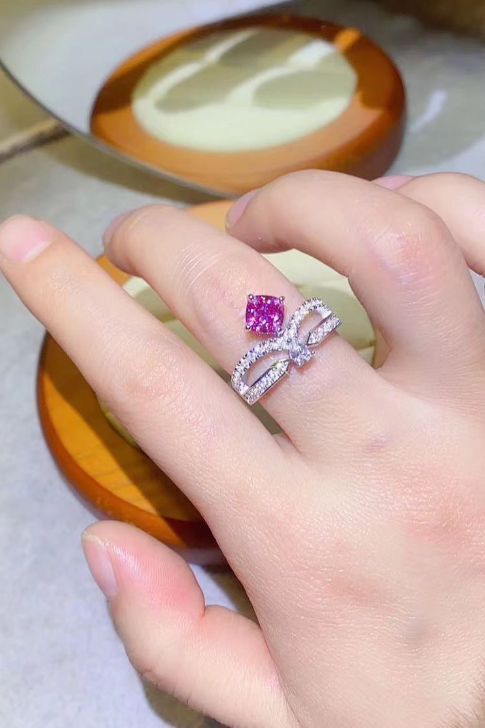At Your Best 1 Carat Pink Pink Sparkala™ Ring (Platinum Over Pure Sterling Silver)