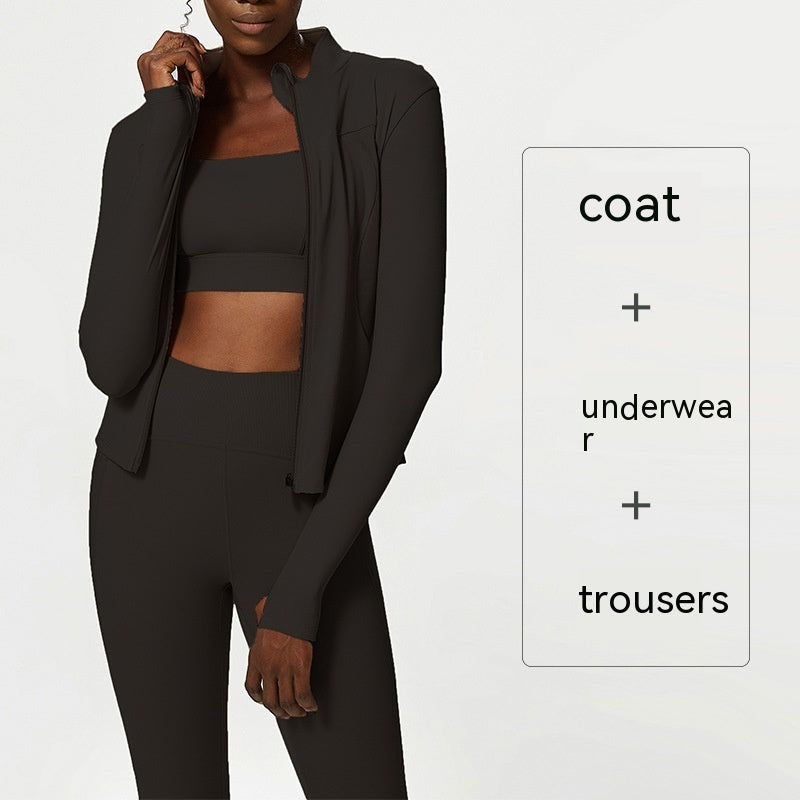 Nude Feel Yoga Three-piece Suit Plus Size