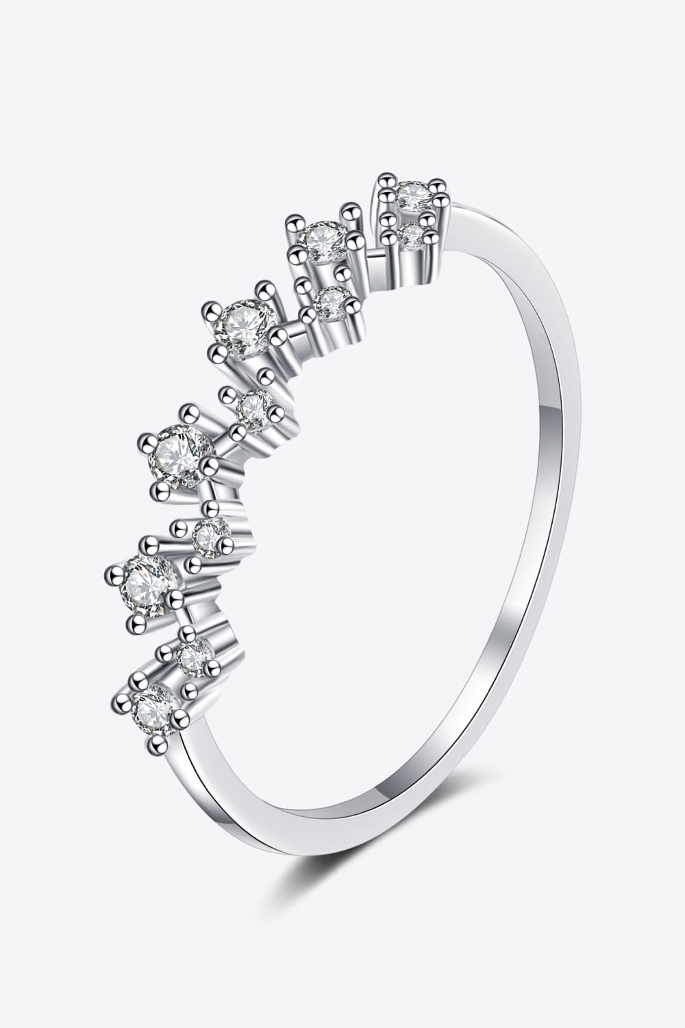 Sparkala™ Rhodium-Plated Half-Eternity Ring