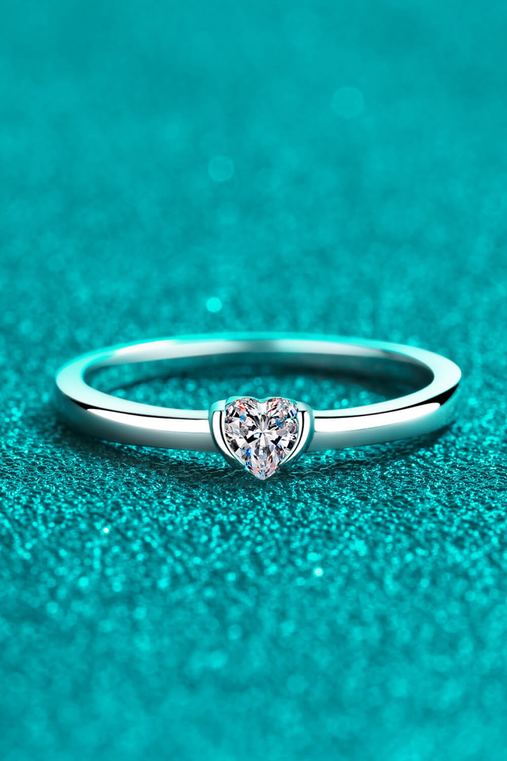 Heart-Shaped Sparkala™ Solitaire Ring