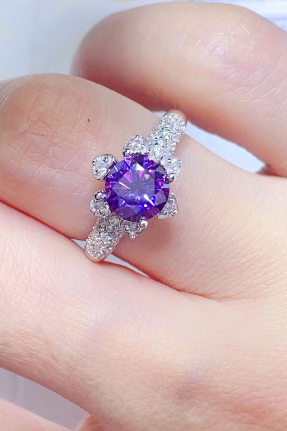 1 Carat Blue Sparkala™ Platinum Over Pure Sterling Silver Ring