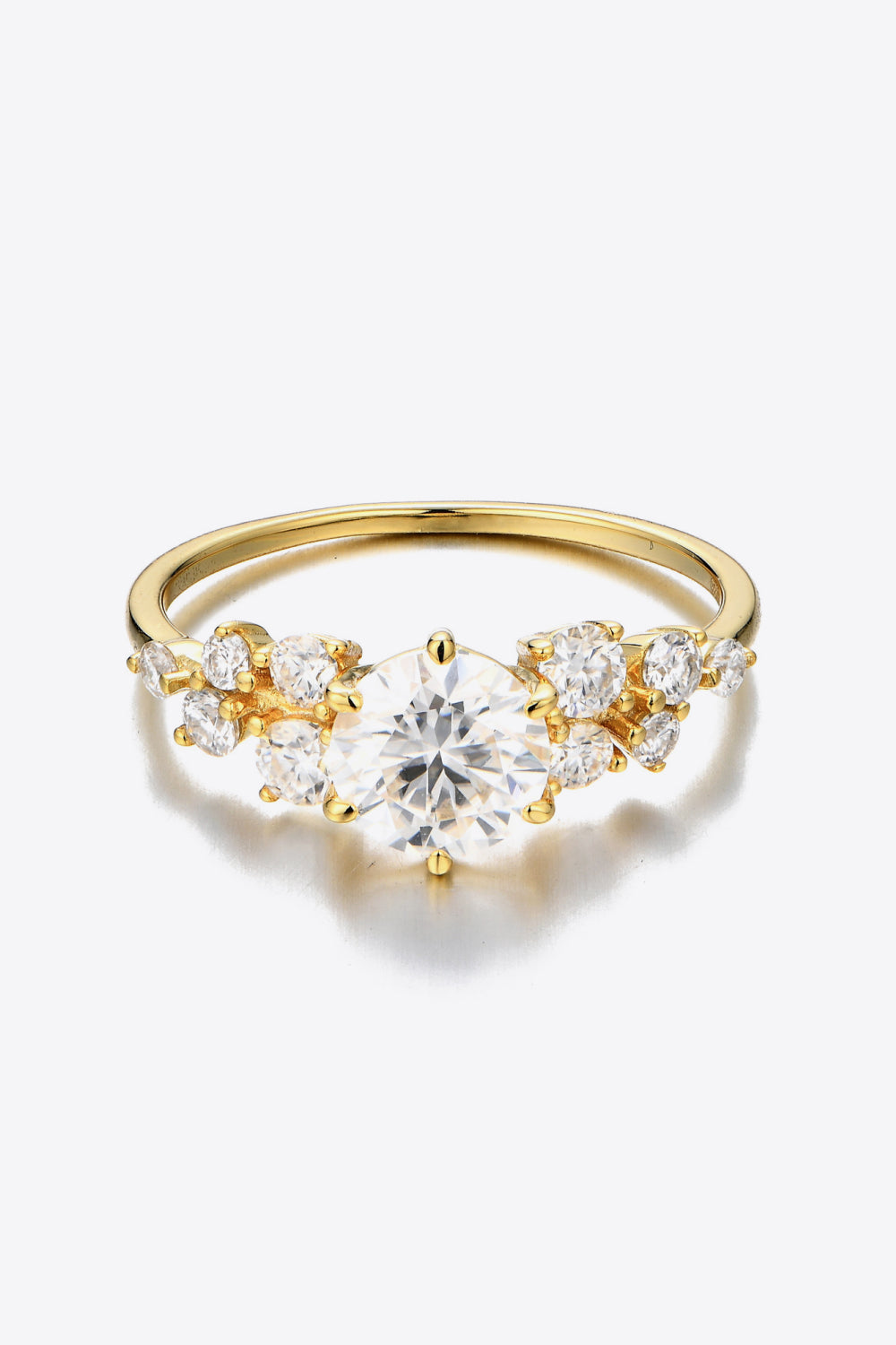 1 Carat Brilliant Round Cut Sparkala™ 14K Gold Over Pure Sterling Silver Ring