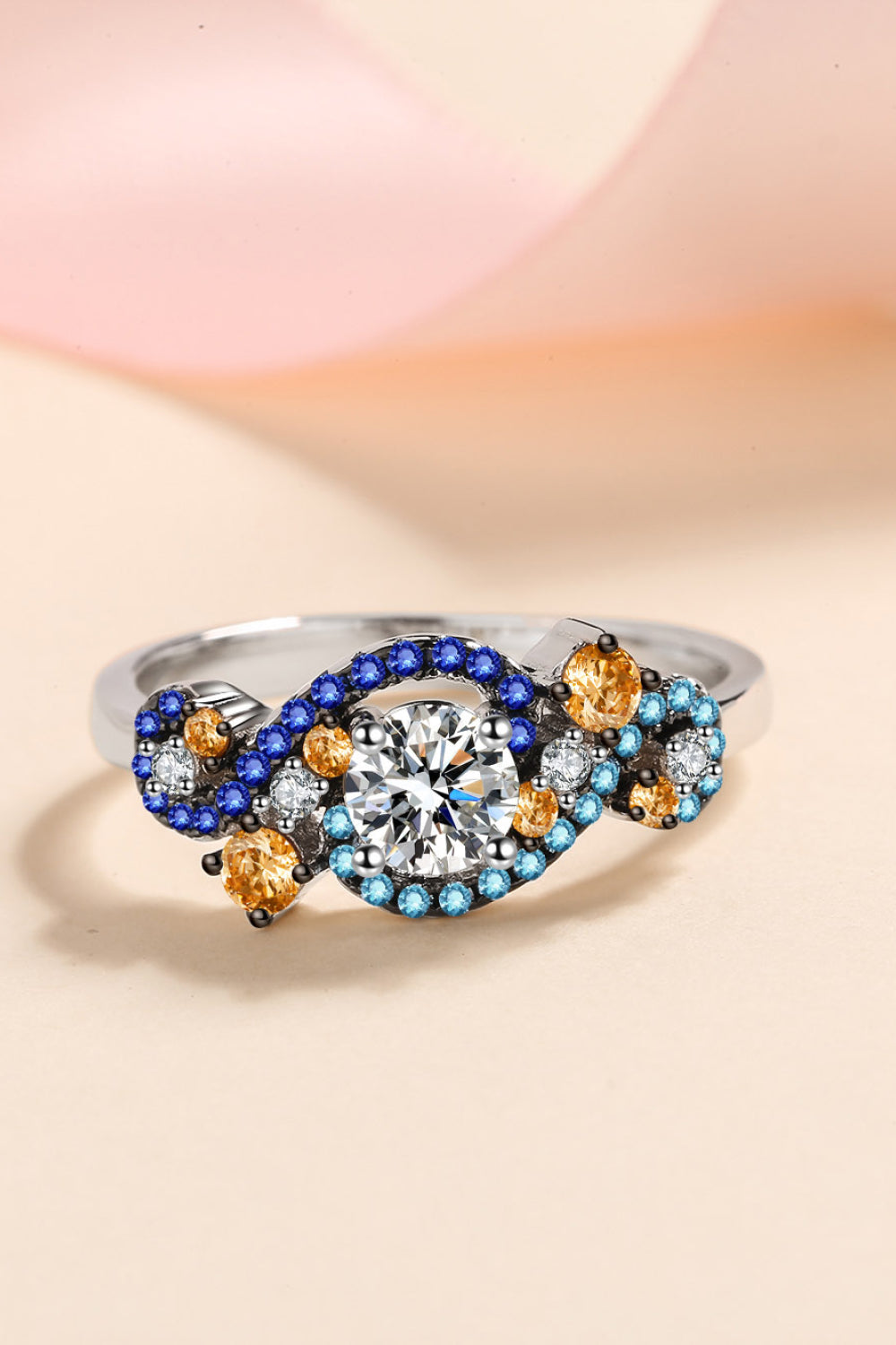 Sparkala™ Contrast 925 Sterling Silver Ring