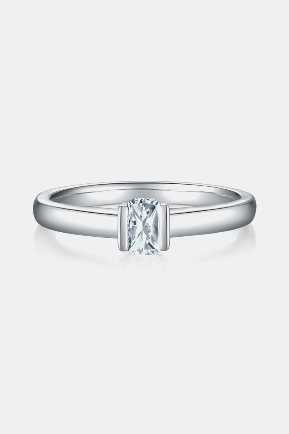 Brilliant Round Cut Sparkala™ Platinum Over Pure Sterling Silver Solitaire Ring