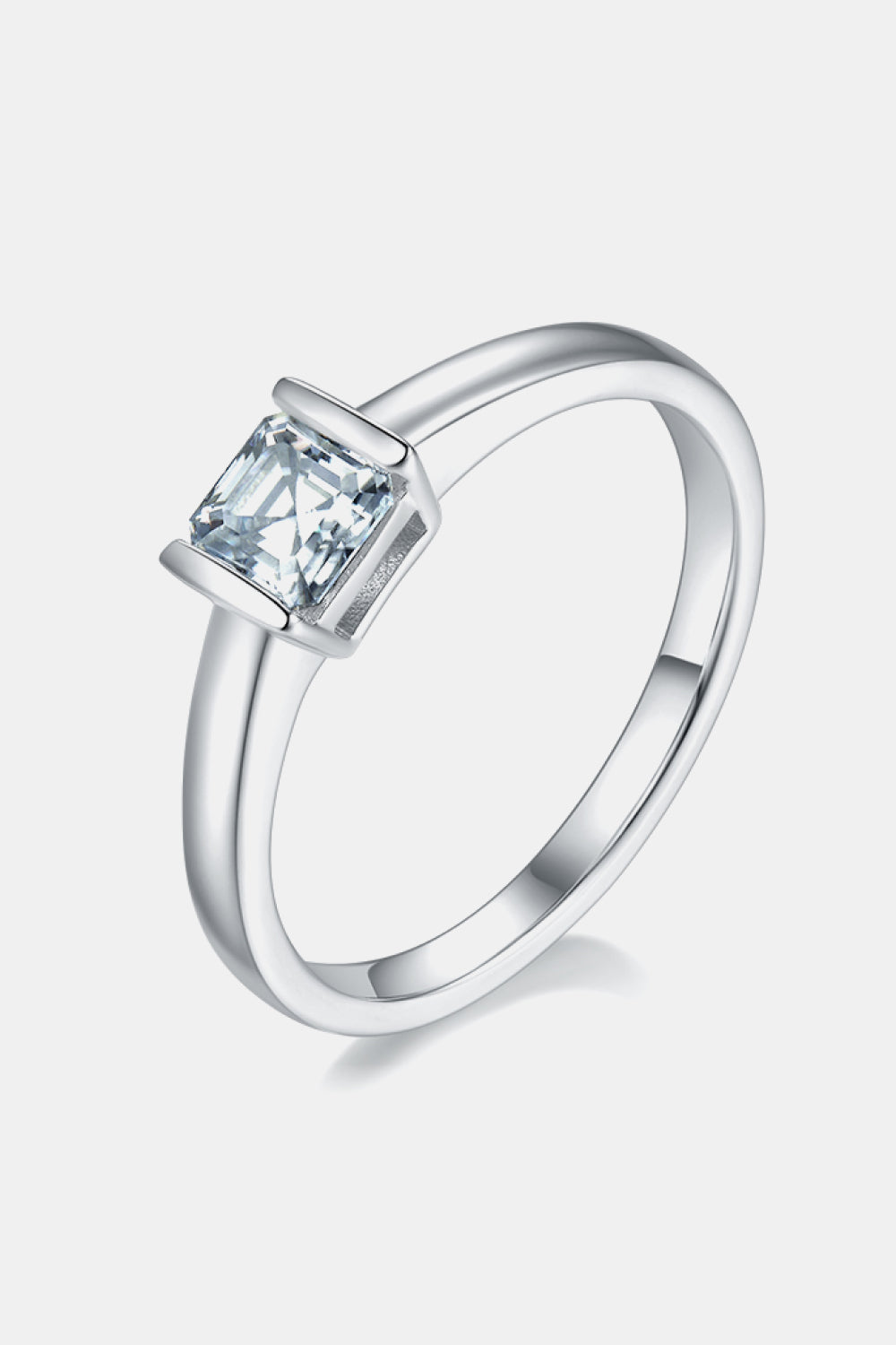 Brilliant Round Cut Sparkala™ Platinum Over Pure Sterling Silver Solitaire Ring