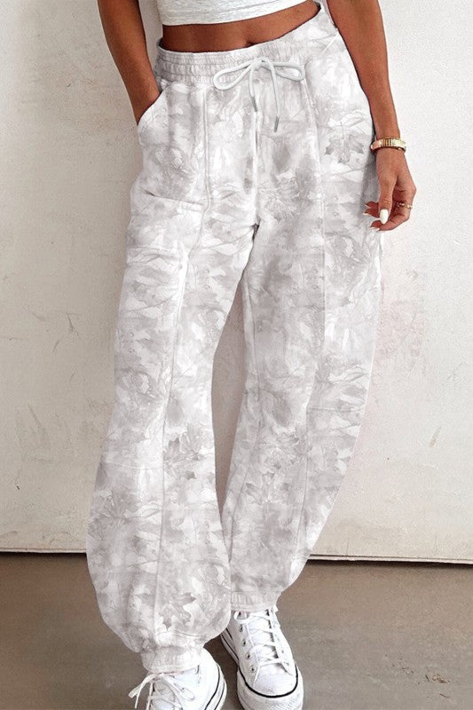 Camo Baggy Drawstring Jogger Sweatpants