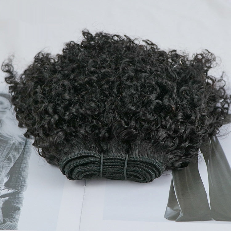 4mm Curly Human Hair Weft