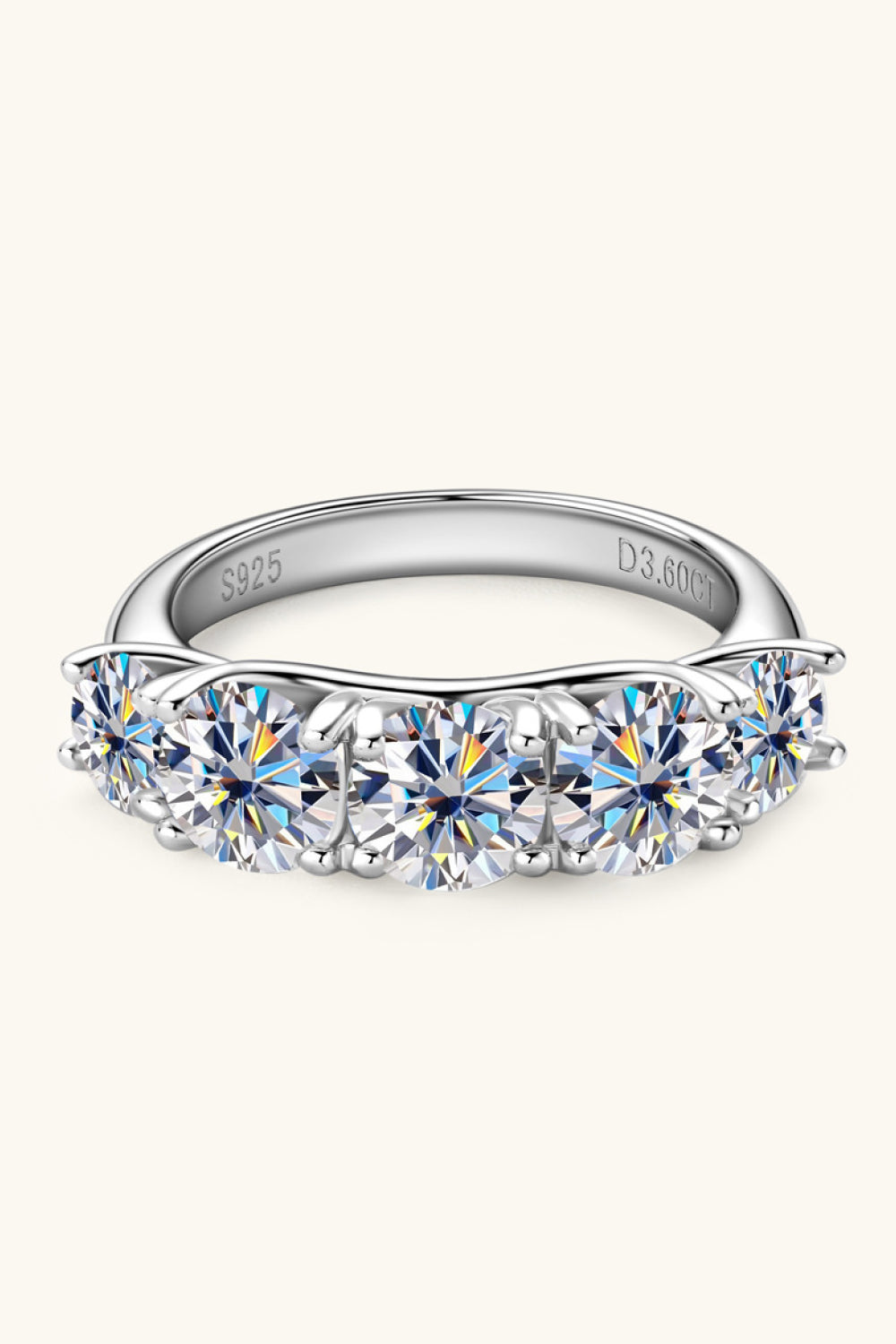 1 Carat Sparkala™ Platinum Over Pure Sterling Silver Half-Eternity Ring