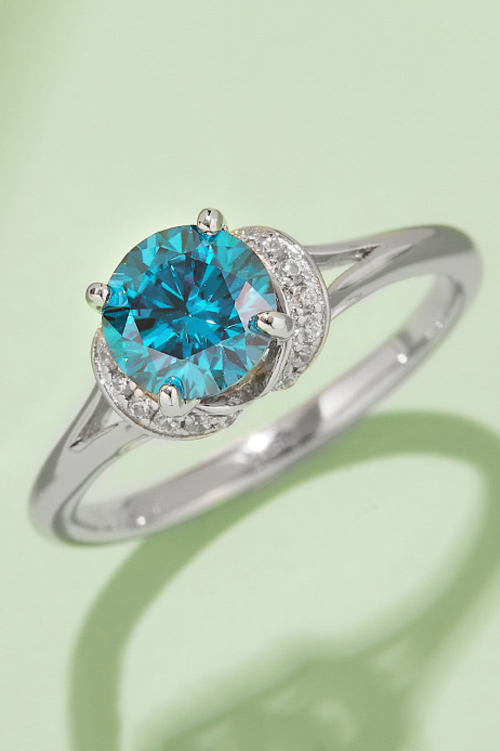 1 Carat Brilliant Round Cut Sparkala™ 4-Prong Platinum Over Pure Sterling Silver Ring (Yellow, Pink, or Blue)