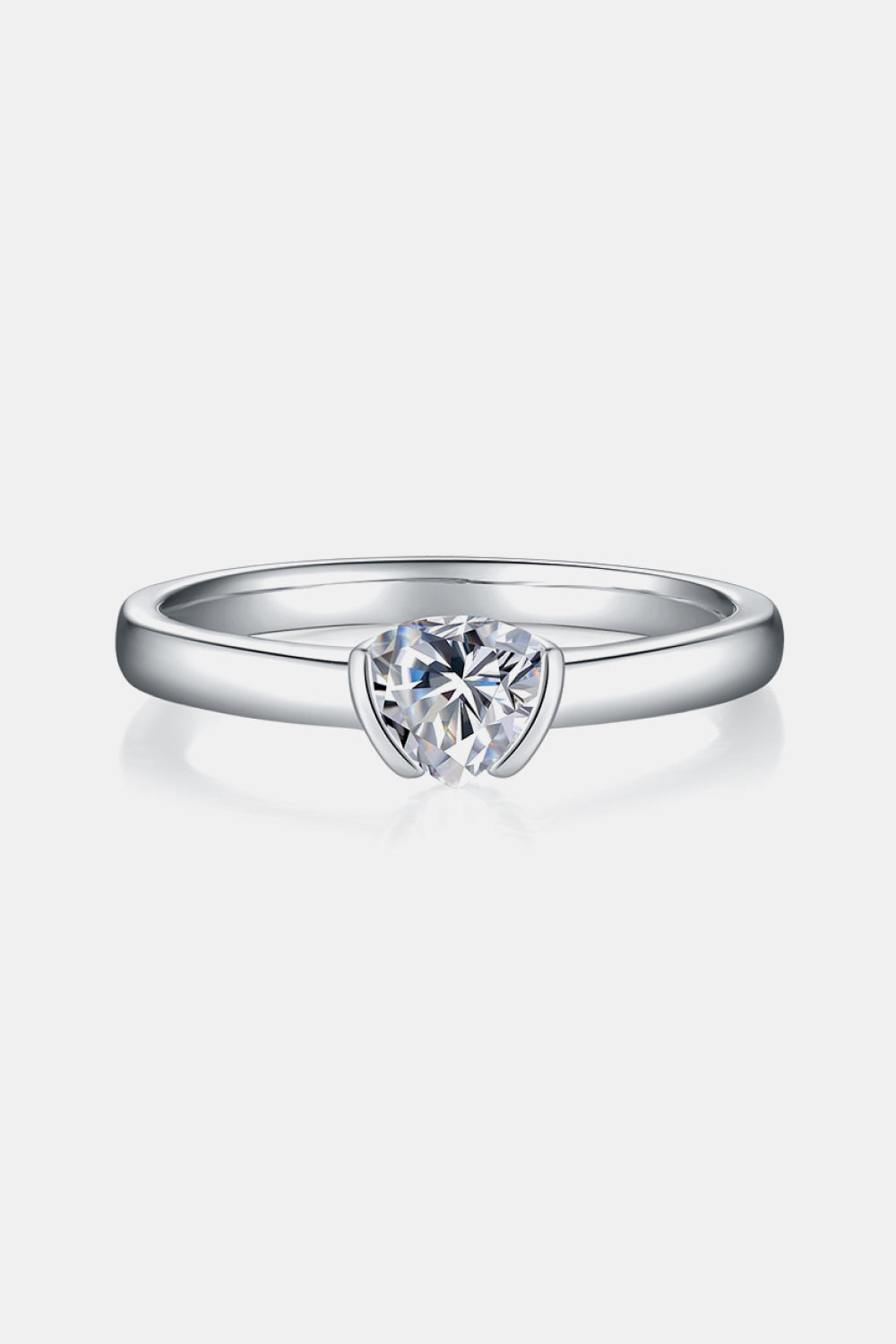 Brilliant Round Cut Sparkala™ Platinum Over Pure Sterling Silver Solitaire Ring