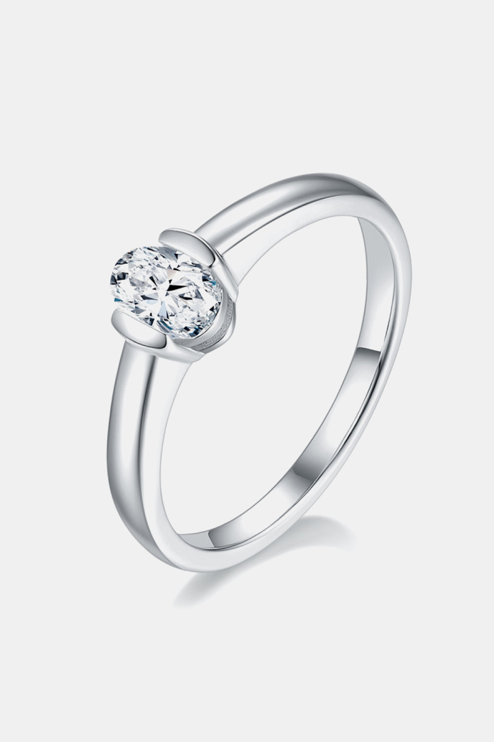 Brilliant Round Cut Sparkala™ Platinum Over Pure Sterling Silver Solitaire Ring