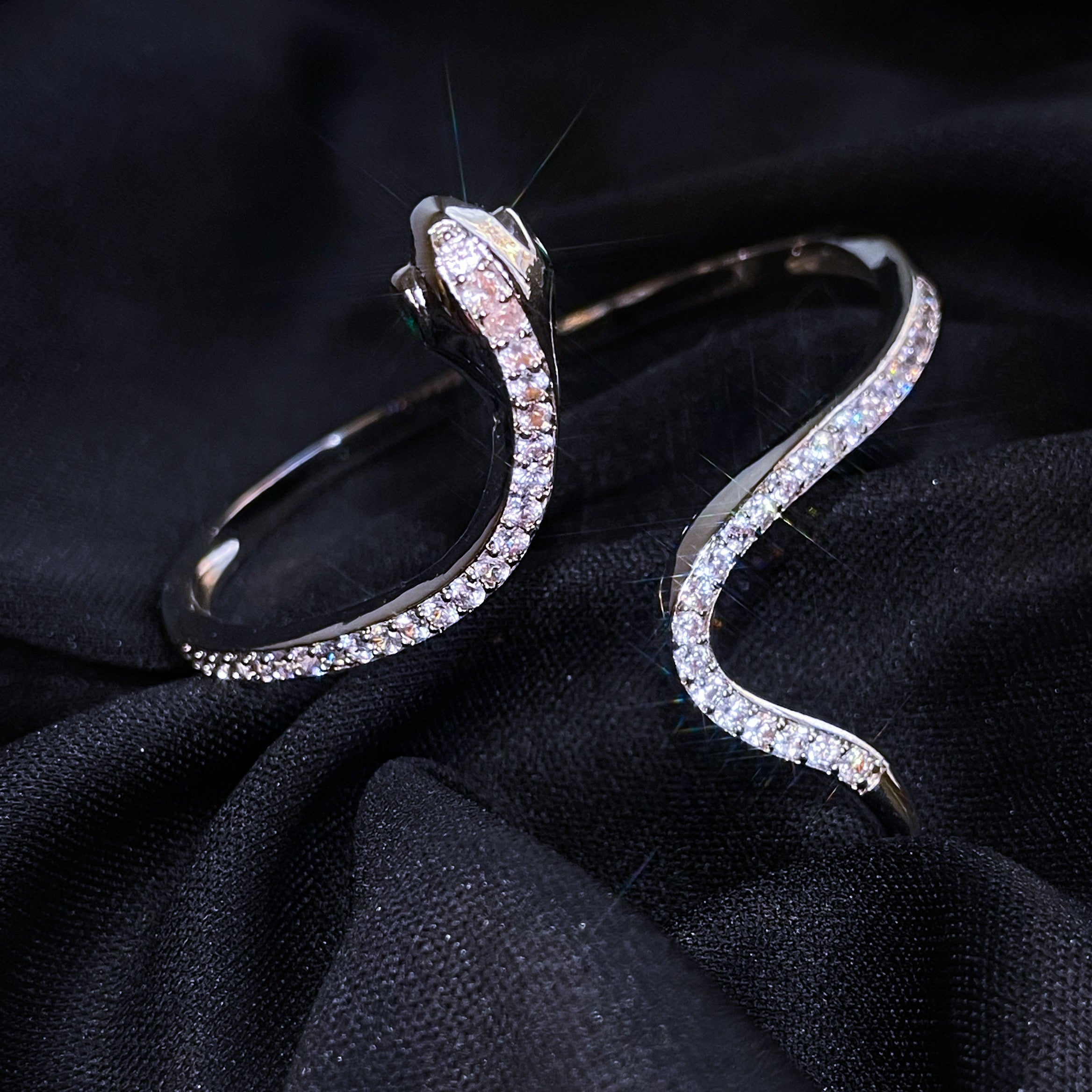 Crystal Snake Bangle Bracelet