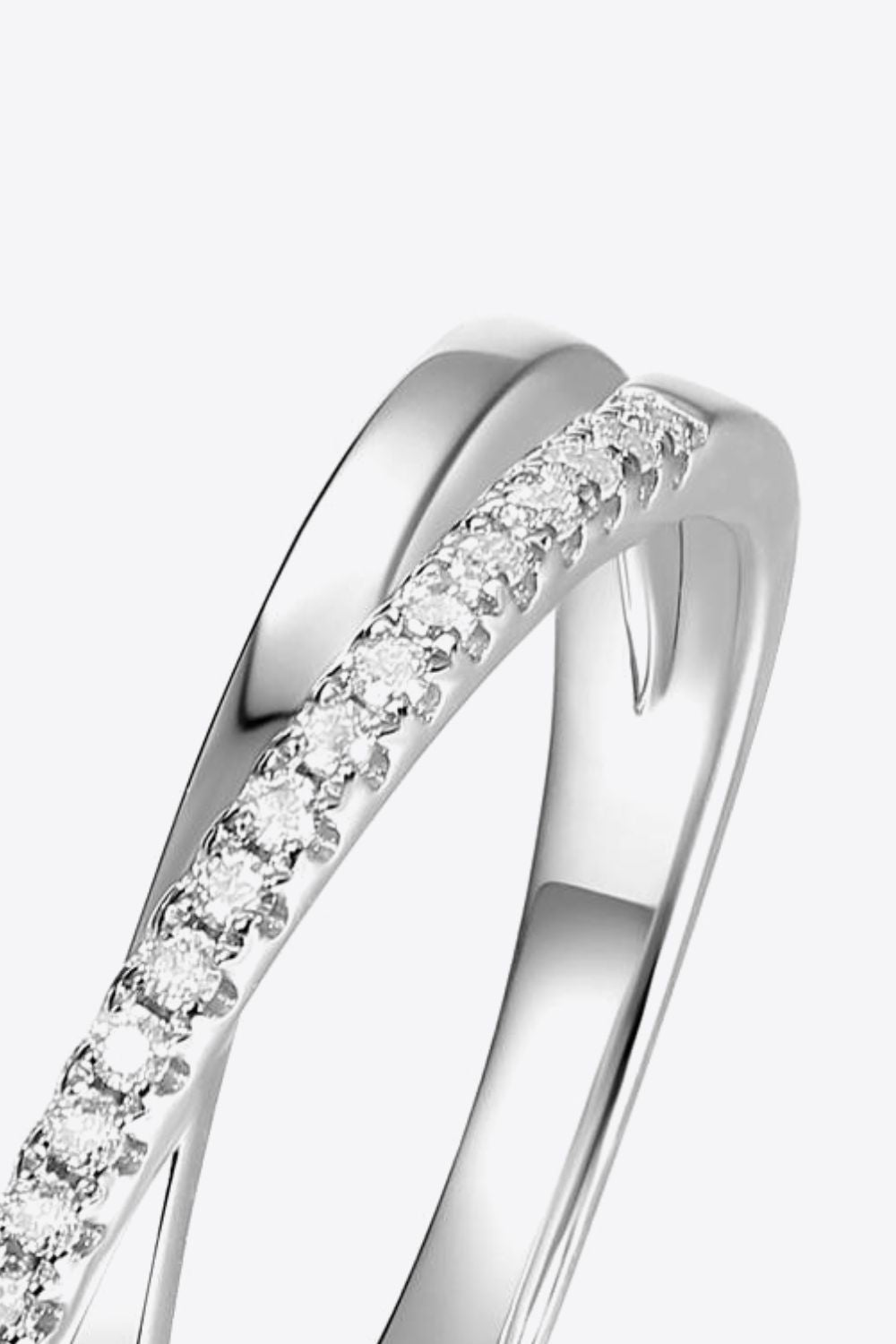 Adored Sparkala™ Crisscross Ring (Platinum Over Pure Sterling Silver)