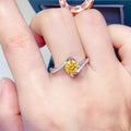 1 Carat Yellow Brilliant Round Cut Sparkala™ Pure Sterling Silver Ring