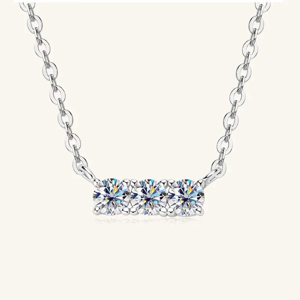 925 Sterling Silver Inlaid Sparkala™ Bar Necklace