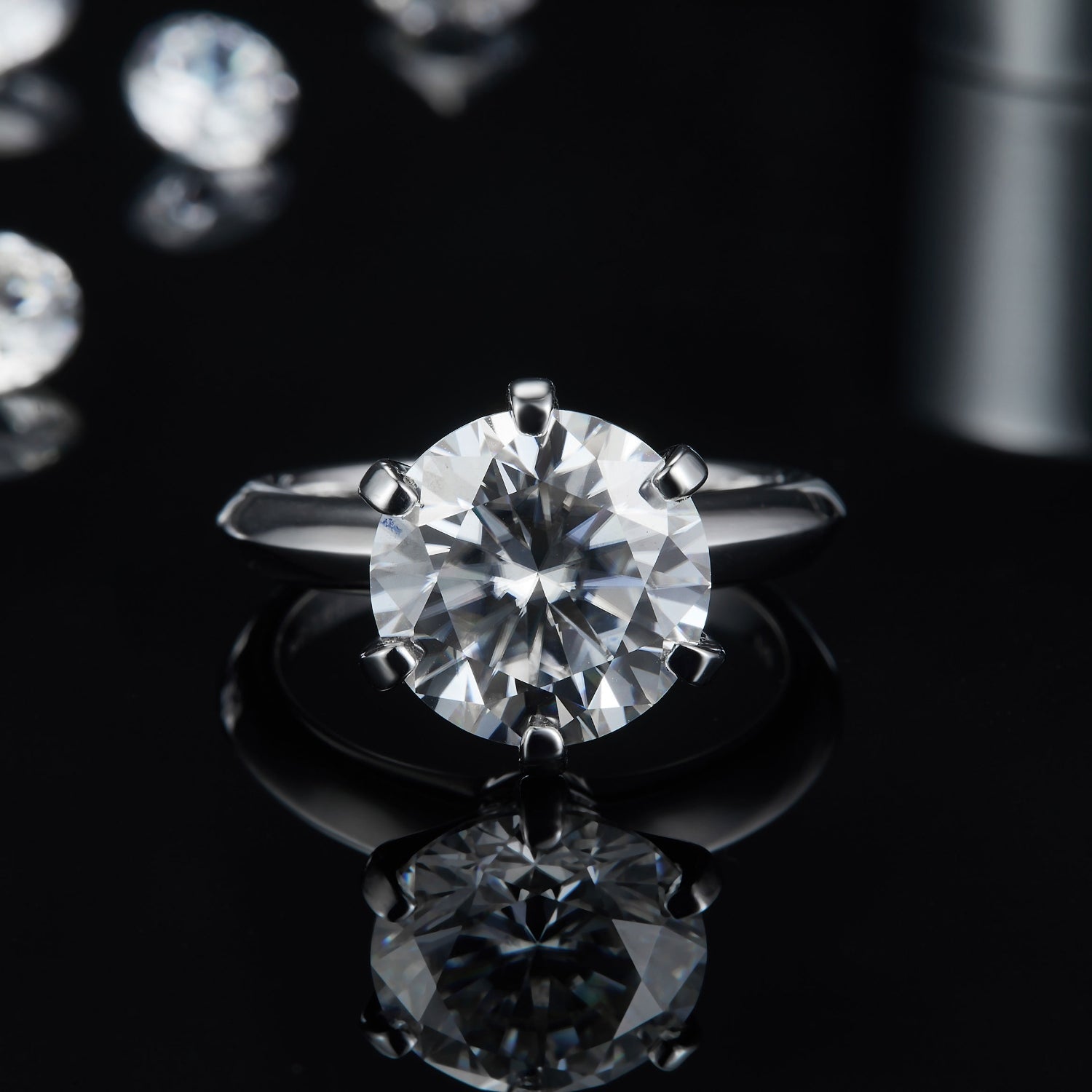5 Carat Brilliant Round Cut Sparkala™ Platinum Over Pure Sterling Silver Ring