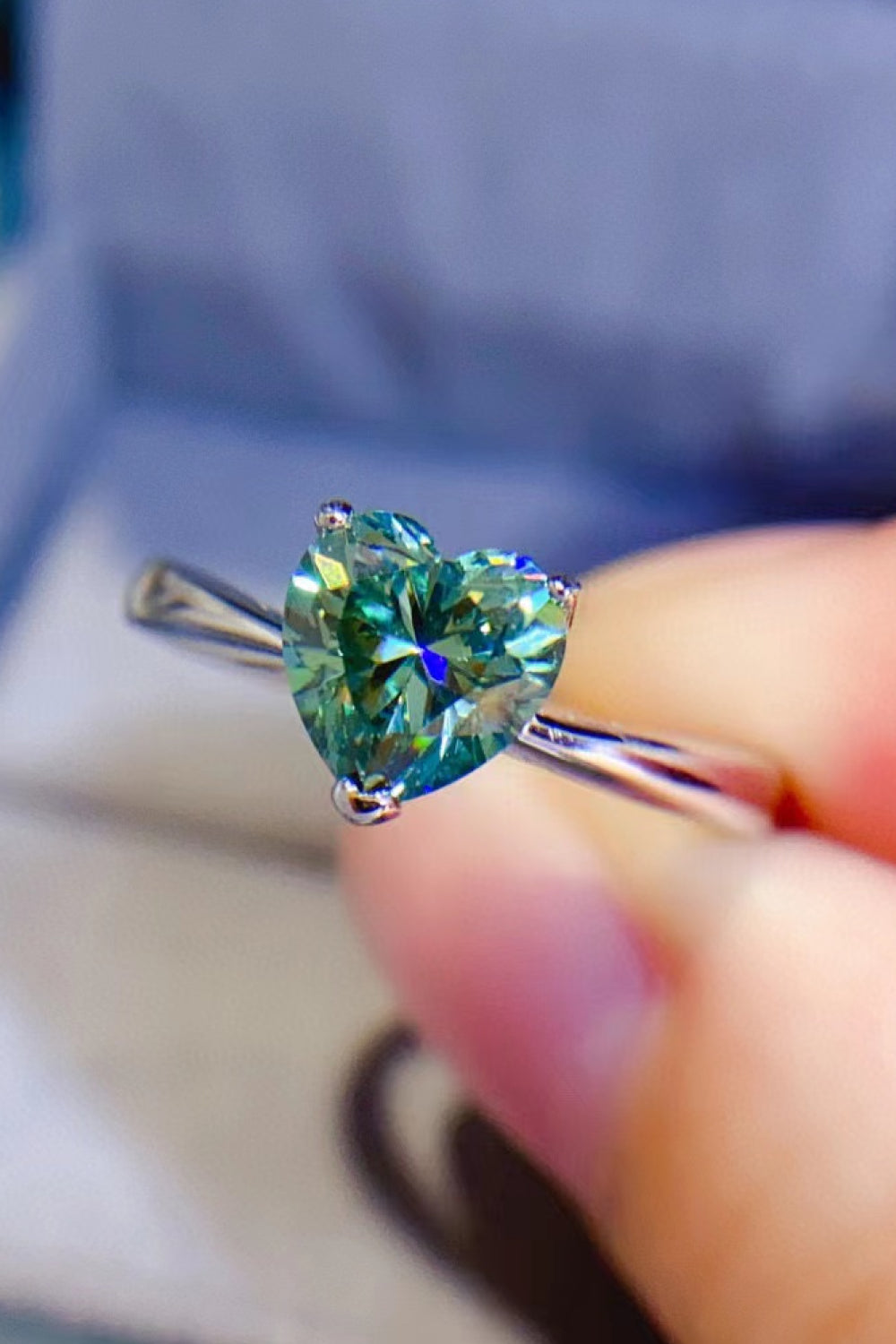 1 Carat Sparkala™ Heart Platinum Over Pure Sterling Silver Ring