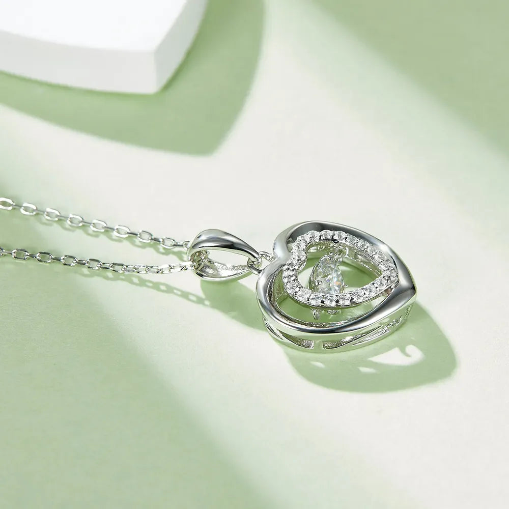 Sparkala™ 925 Sterling Silver Heart Necklace