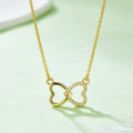 Sparkala™ 925 Sterling Silver Heart Bow Necklace