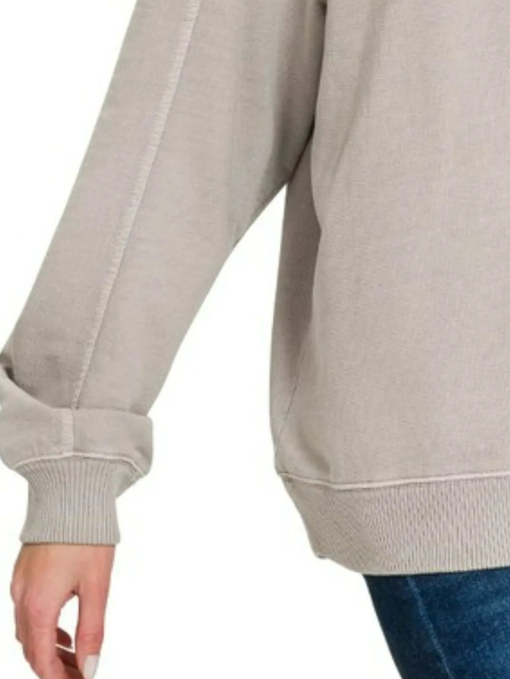 Zenana French Terry Pigment Dye & Enzyme Washing Hoodie