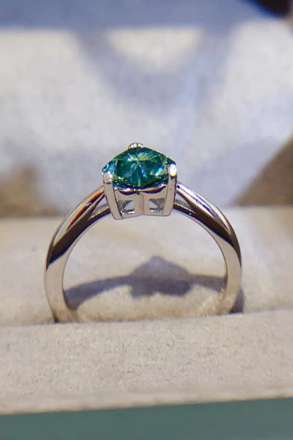1 Carat Sparkala™ Heart Platinum Over Pure Sterling Silver Ring
