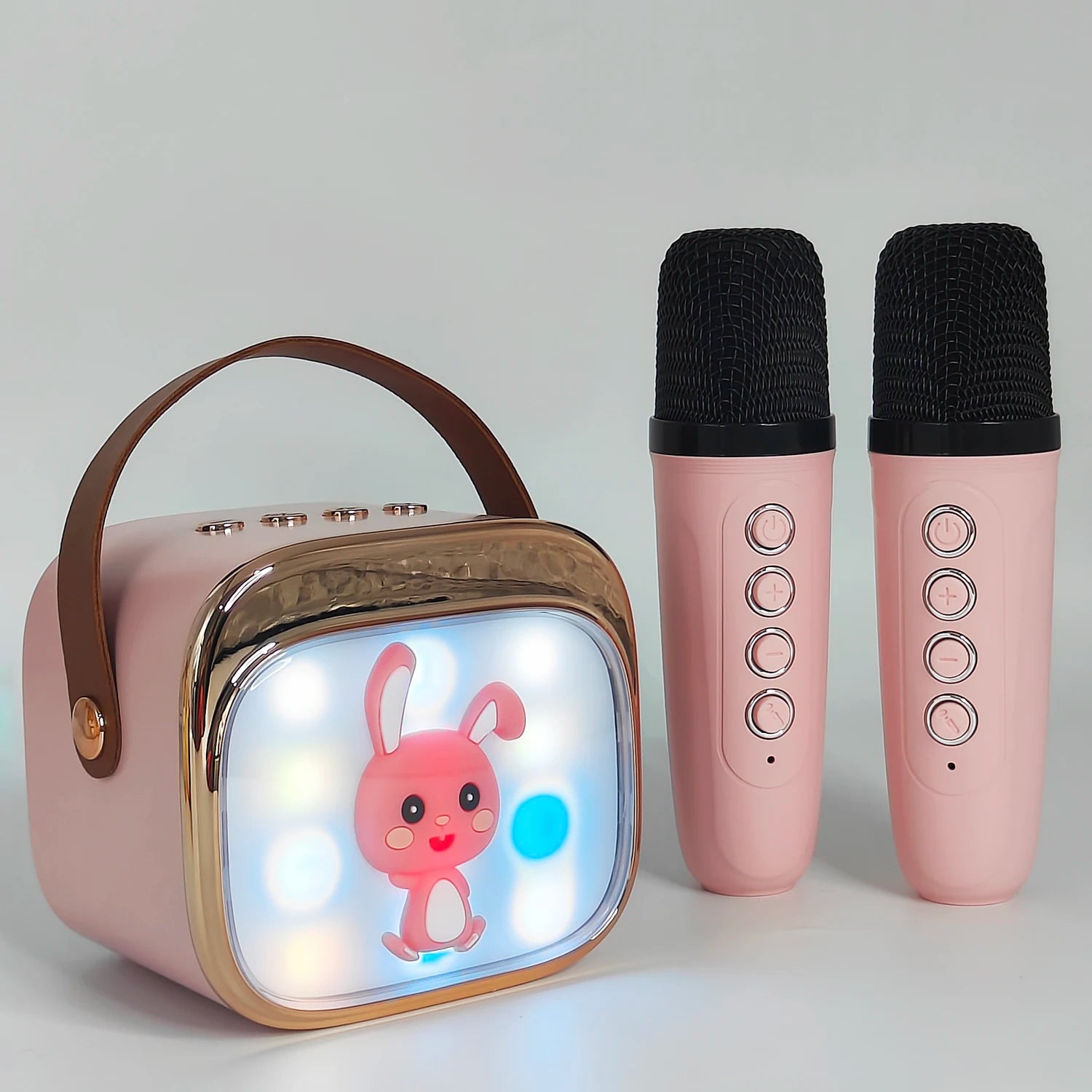 Happy Birthday Karaoke Para Casa Profesional Vcd Player for Machine Kids Ktv Party Wireless Speaker Double Microphone