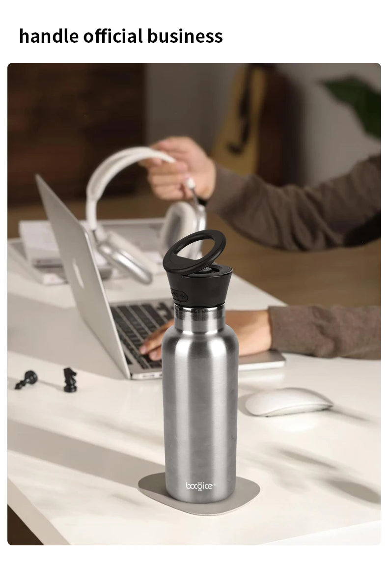 3 in 1 Bluetooth Speaker Water Bottle Stainless Steel 12OZ 18.6OZ with Magnetic Phone Stand Stick 6W MagBottle Speaker Sporting