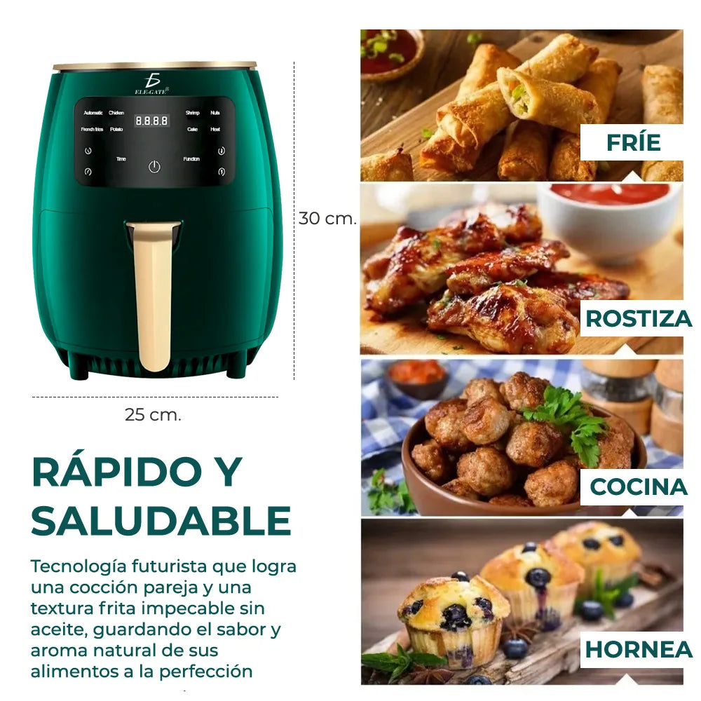 4.5L Multifunction Air Fryer for Food Electric with Digital Control Classic and Modern Style Plastic Stainless Steel Material