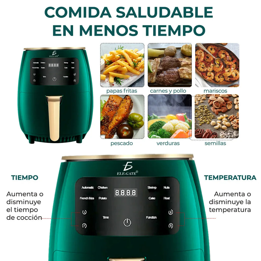 4.5L Multifunction Air Fryer for Food Electric with Digital Control Classic and Modern Style Plastic Stainless Steel Material