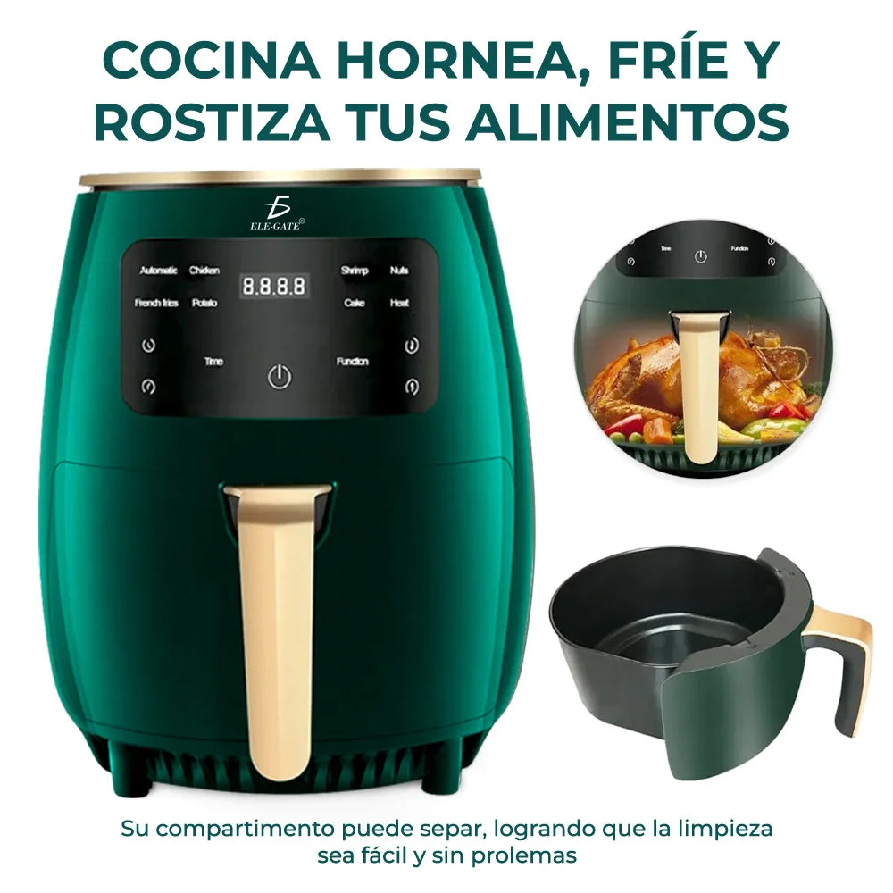 4.5L Multifunction Air Fryer for Food Electric with Digital Control Classic and Modern Style Plastic Stainless Steel Material