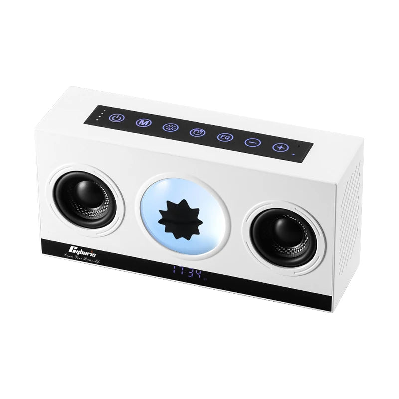 B1 Magnetic Wireless Speaker, Dancing Ferrofluid with Music Rhythm Portable Speaker with Alarm Clock Function Support TWS TF USB